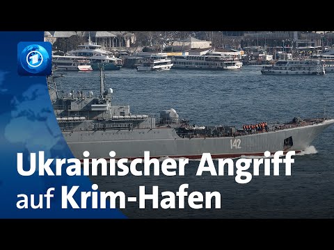 Angriff auf Krim-Hafen: Ukraine attackiert russisches Kriegsschiff