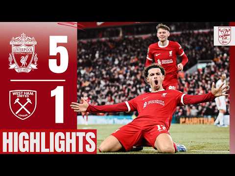 Szoboszlai Stunner, Salah, Gakpo &amp; Curtis Jones Solo Goal! | Liverpool 5-1 West Ham | Highlights