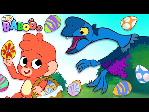 Club Baboo Easter Dino Cartoon | Find all the Easter Eggs with Baboo and the OVIRAPTOR