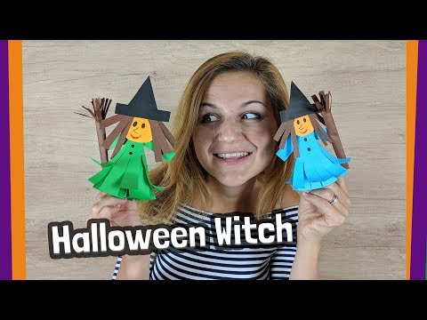 Halloween Craft for kids - Easy to make Paper Witch