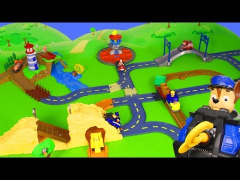 Paw Patrol: Spielzeugautos &amp; Zug f&uuml;r Feuerwehrmann Marshall, Chase, Skye &amp; Roll Ryder