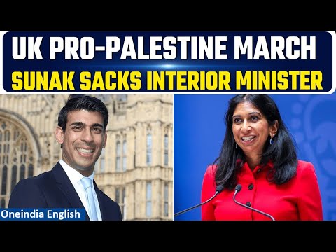 Israel-Hamas: PM Rishi Sunak Sacks UK Interior Minister Over Pro-Palestine March | Oneindia News