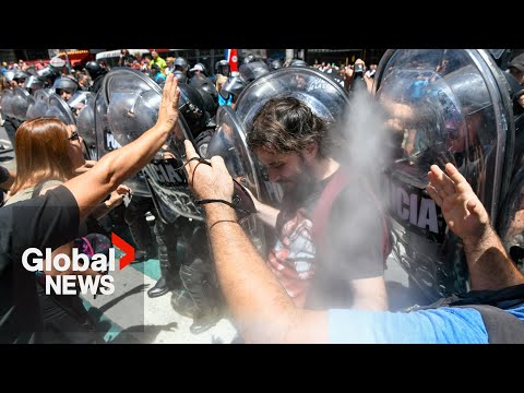 Argentina protests: At least 6 detained at demonstrations against Milei austerity measures