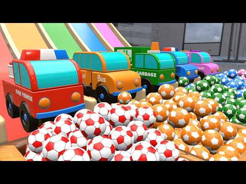 five little monkey - Baby songs color slide ball pool play  - Nursery Rhymes &amp; Kids Songs