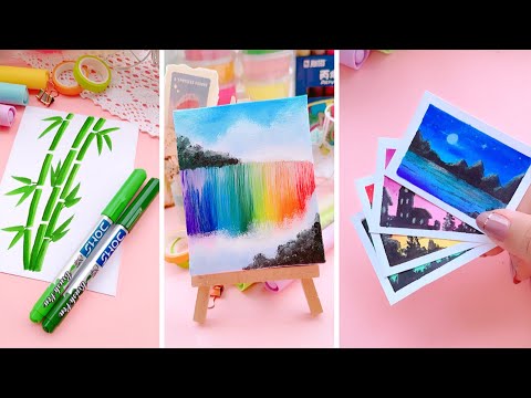 Easy Drawing Tricks for Beginners / Simple Drawing Tutorial - Painting Tricks And Hacks