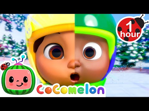 Cody Nina Snow Racing Song | 1 Hour of Codytime Holiday Songs | Moonbug Kids - Farm Animals