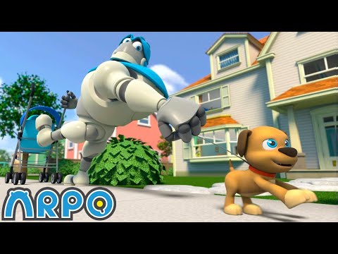 Puppy on the LOOSE!!! 🐶 | ARPO The Robot | Funny Kids Cartoons | Kids TV Full Episode Compilation