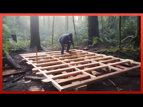 Man Builds WOOD CABIN in Just 15 Days in the Forest for $3000 | by 