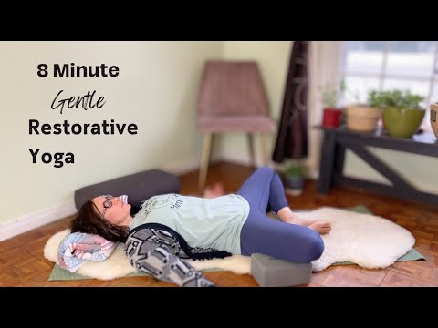 8 Min Restorative Yoga Reversed butterfly I Release Tension from the Body