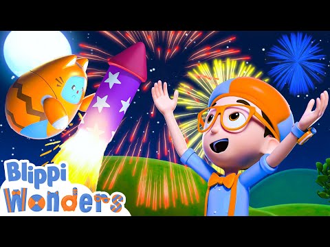 NEW! Blippi Learns About Fireworks! - Blippi Wonders | Vehicles For Kids | Educational Cartoons