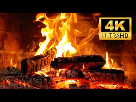 🔥 Cozy Fireplace 4K UHD! Fireplace with Crackling Fire Sounds. Christmas Fireplace Ambience 2024