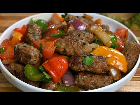 Easy and delicious lamb kofta kebab stir fry! With sauce recipe!