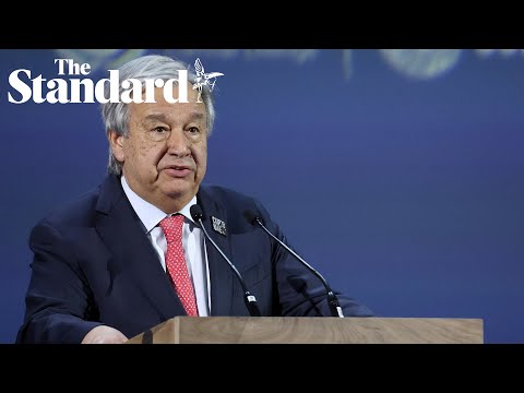 &ldquo;We are in a race against time&rdquo; says UN secretary general Antonio Guterres at Cop28