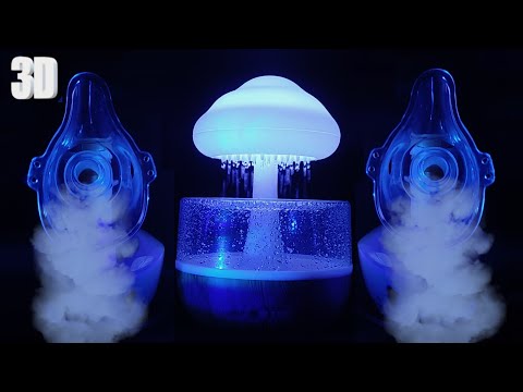 ASMR Aerosol Nebulizer + Rain Sounds.3D white noise for sleeping