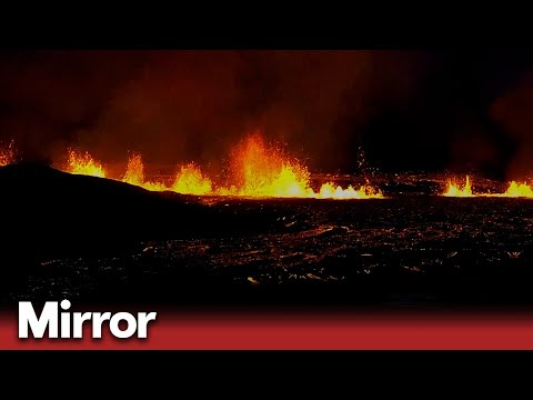 Iceland volcano: Homes engulfed by lava as explosion heard 43 miles away