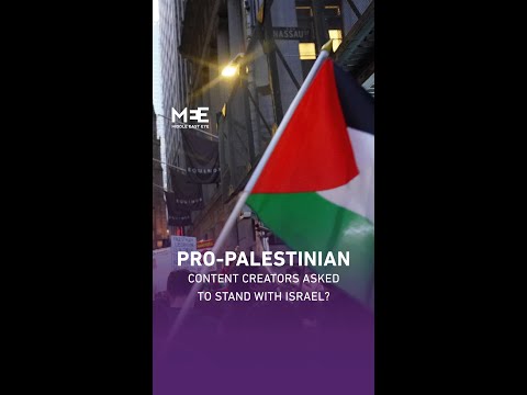 Pro-Palestinian content creators asked to stand with Israel?