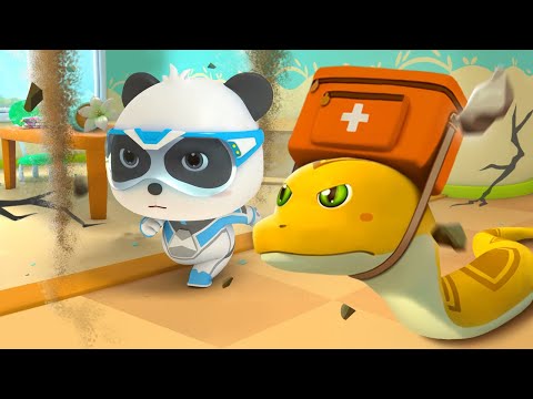 Super Rescue Team Ep 2 - Earthquake! Super Panda Saves Mr. Snake | BabyBus TV - Kids Cartoon