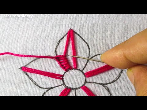 Modern Hand Embroidery Very Easy Fancy Embroidery Design Flower Stitch Technique For Tutorial