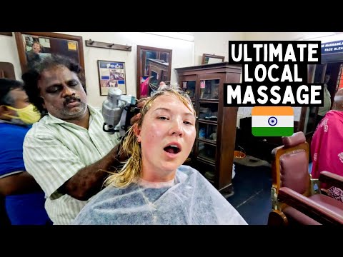 Extreme $4 Head Massage &amp; Haircut in CHENNAI, India🇮🇳