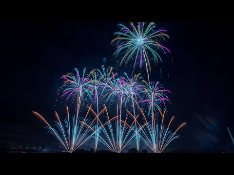 [HDR] 2023 第56回 常総きぬ川花火大会 グランドフィナーレ 野村花火工業 Joso Fireworks Finale