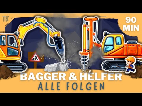 Bagger &amp; Baufahrzeuge ⭐ Alle Folgen  [ Kindervideos | Kinderfilme ] 