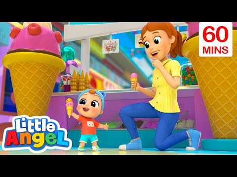 Trip To The Mall | Learn Safety in Public with Little Angel | Moonbug Kids - Fun Stories and Colors