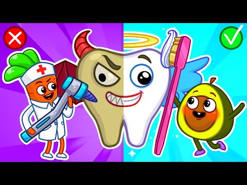 😁 Dentist Check Up - Protect Your Teeth 🦷 and Learn Other Healthy Habits for Kids with Pit &amp; Penny 🥑