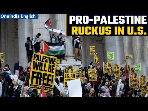 Pro-Palestine Protests Bring New York City to a Stop| Oneindia News