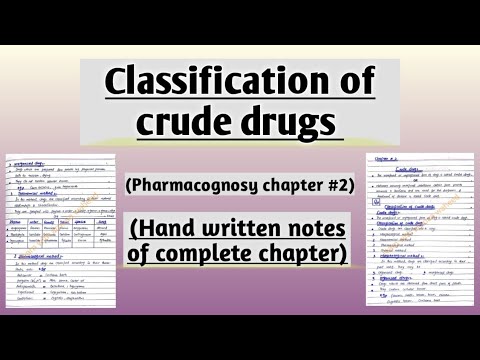 Classification of crude drugs l pharmacognosy chapter # 2 l learn with aroosa waheed l