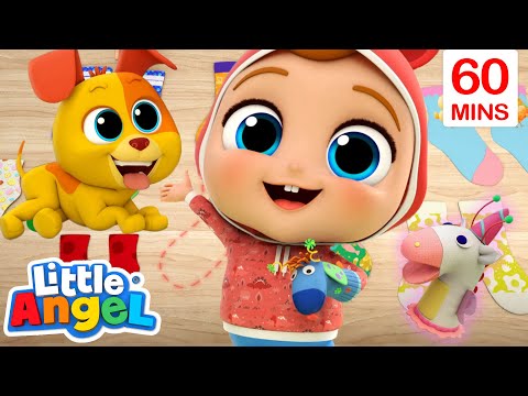 Baby John's Sock Puppet Show 🧦 | Bingo and Baby John | Little Angel Nursery Rhymes and Kids Songs