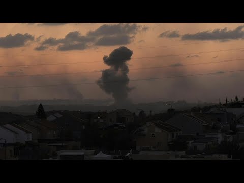 Smoke billows over northern Gaza at sunset | AFP