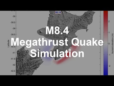 Simulation of a Magnitude 8.4 Megathrust Quake in New Zealand