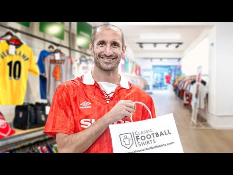 Giorgio Chiellini Goes Shopping For CLASSIC Football Shirts! - Shirt Shopping