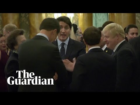 Princess Anne, Johnson, Trudeau and Macron appear to joke about Trump at Nato summit