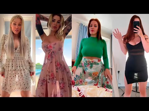 😱Transparent Dress Challenge😱[4K] Girls Without Underwear #31