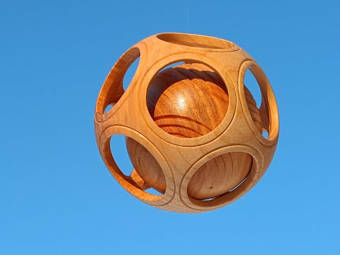 Woodturning - Captive ball in sphere