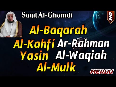 Surat Al Baqarah, Al Kahfi, Yasin, Ar Rahman, Al Waqiah, Al Mulk By Saad Al-Ghamdi