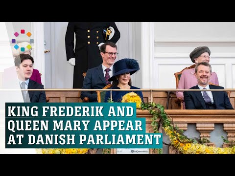 King Frederik and Queen Mary appear at Danish Parliament