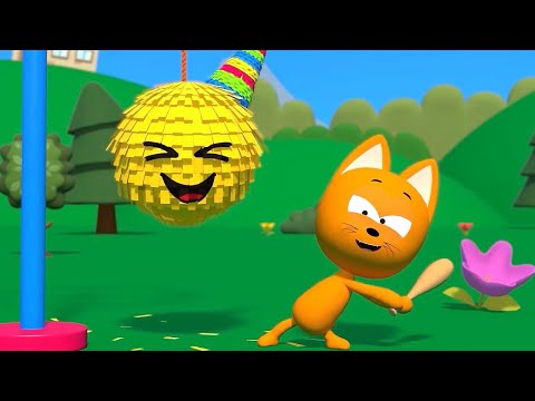 Nursery Games for Kids: Pinata and Surprise Eggs - Learning Colors Video for Toddlers MeowMeow Kitty