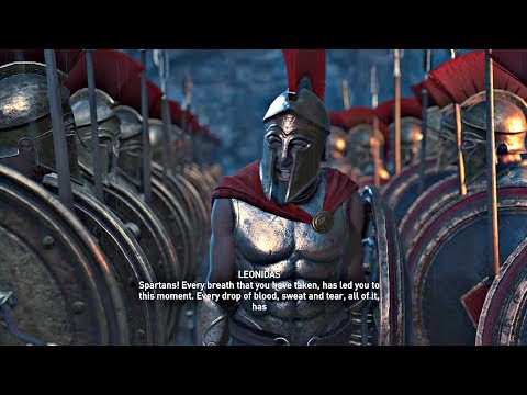 Assassin's Creed Odyssey - All Leonidas &amp; 300 Spartans Cutscenes (PS4 Pro)