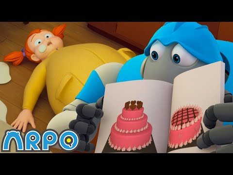 Birthday CAKE CHAOS!!! | ARPO The Robot Classics | Funny Cartoons for Kids