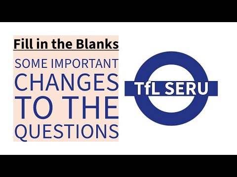 Important changes to TfL SERU Assessment fill in the blanks questions | SERU Mock Tests | Training