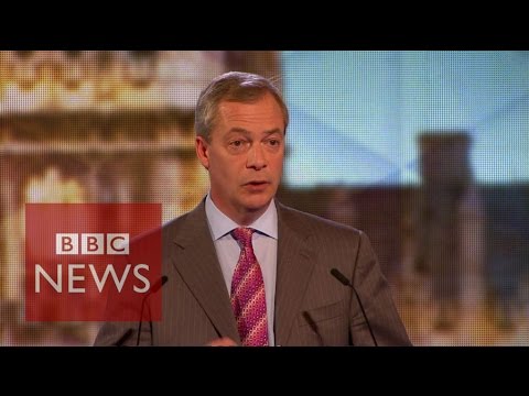 Moment Nigel Farage challenged the audience - BBC News