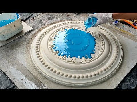 Gypsum Medallion Mold Making ✓ Full Tutorial for Ceiling Medallion