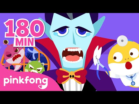 Zombie Shark Cartoon &amp; Vampire's Hospital Play | Halloween Song &amp; Story Compilation | Pinkfong