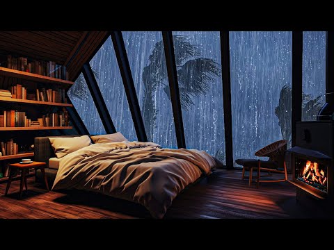 Rain Sounds and Thunder outside the Window for Deep Sleep - Cozy Space and Relax at Night