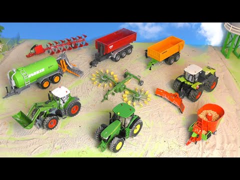 Trecker, G&uuml;llewagen, Traktor &amp; Pflug - Bauernhof Fahrzeuge - Bauernhof Kinder - Farm Vehicles