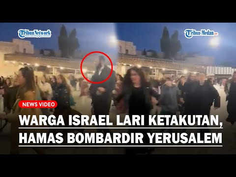 NANGIS KETAKUTAN, Warga Israel Ngacir Dengar Sirene Serangan Udara Hamas di Yerusalem