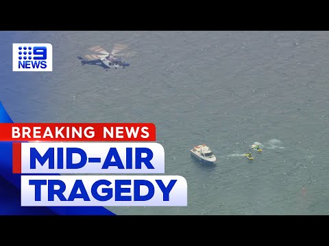 Search and rescue underway after two small planes collided mid-air near Melbourne | 9 News Australia