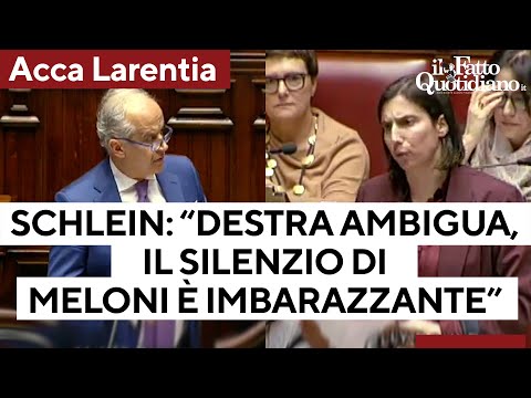 Acca Larentia, Schlein: &quot;Destra ambigua. Non sono cani sciolti, silenzio di Meloni &egrave; imbarazzante&quot;